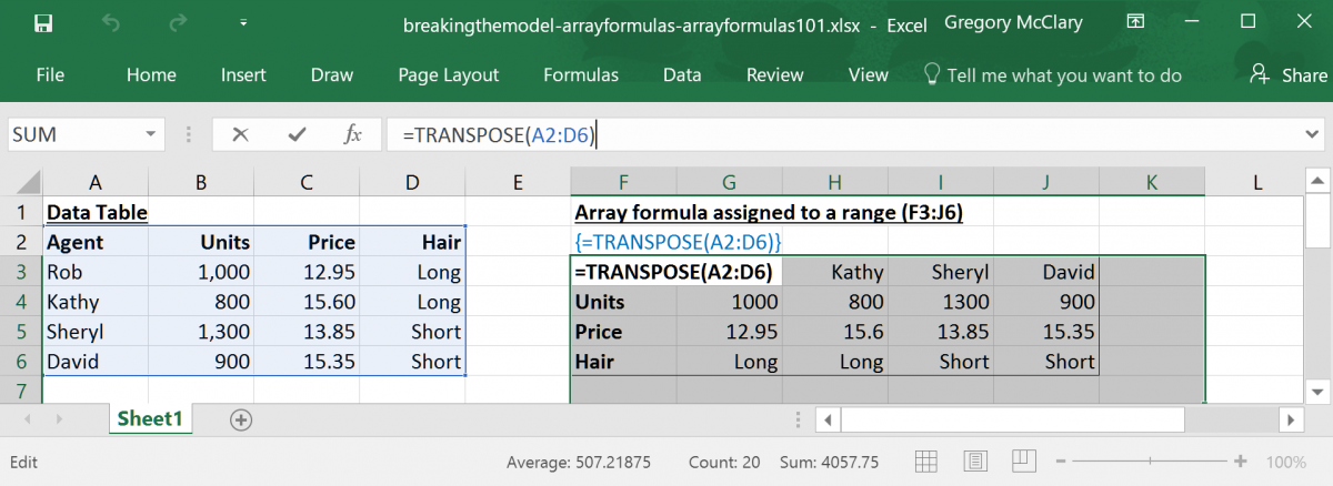 Array Formulas 101 – Breaking The Model
